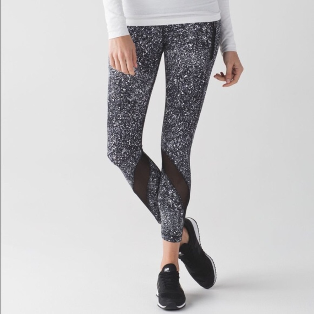 Lululemon Inspire II Tight Splatter White & Black